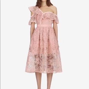 NWOT SELF-PORTRAIT Asymmetric floral lace dress